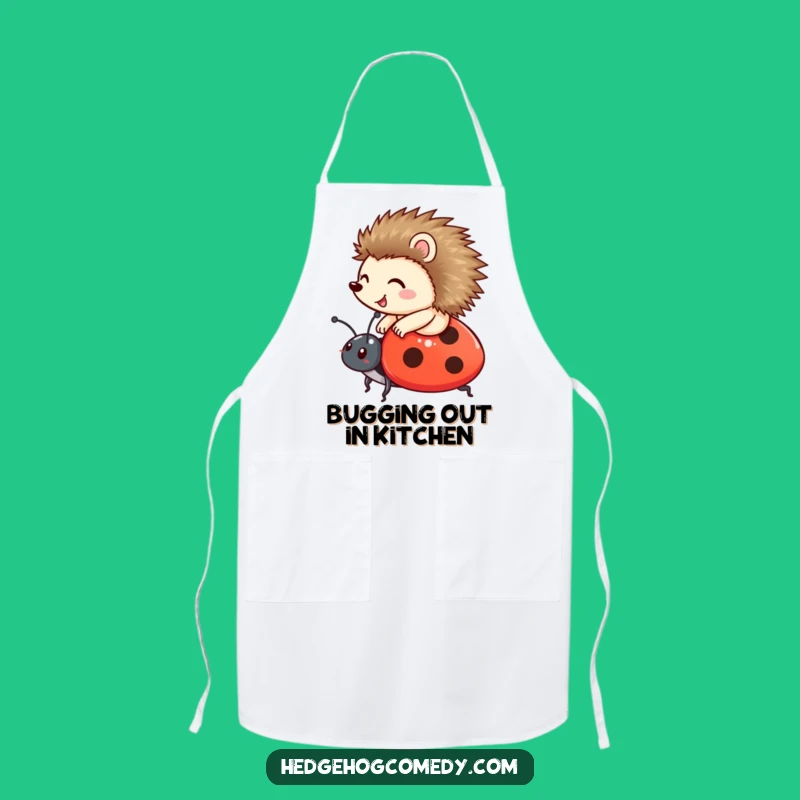 Funny Hedgehog & Ladybug Apron: Cook Up Adventures with Cheer