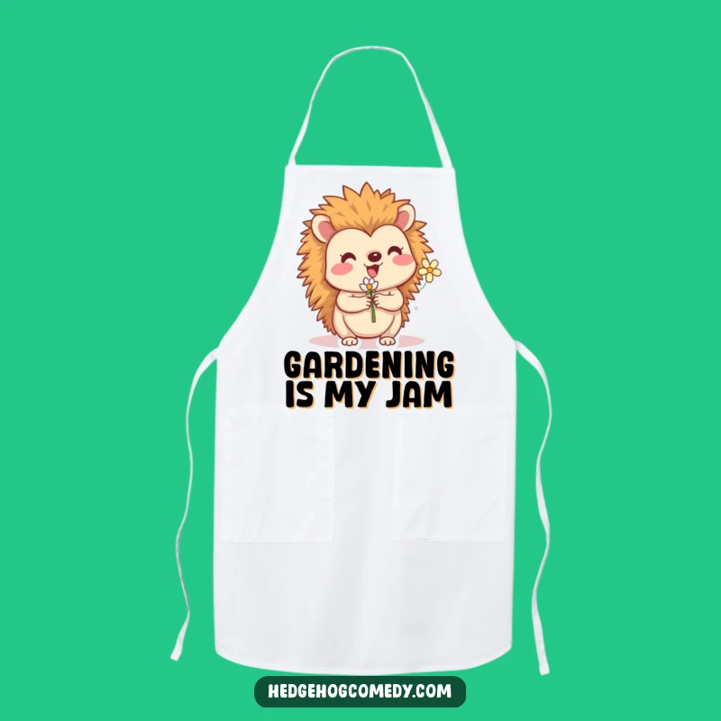 Funny Hedgehog Flower Apron: Cook Up Smiles with This Whimsical Kitchen Accessory!