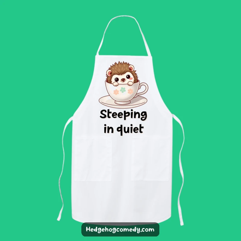 Funny Kawaii Hedgehog Apron: Cute Kitchen Companion, Playful and Humorous Cooking Gear