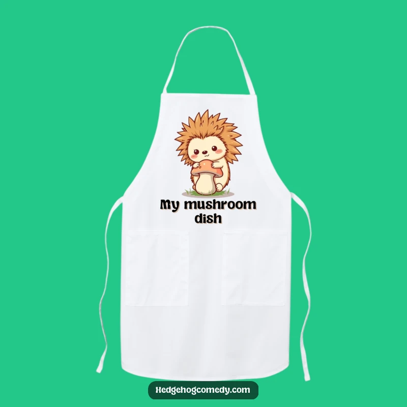 Funny Kawaii Hedgehog Apron - Humorous Gift for Gardeners