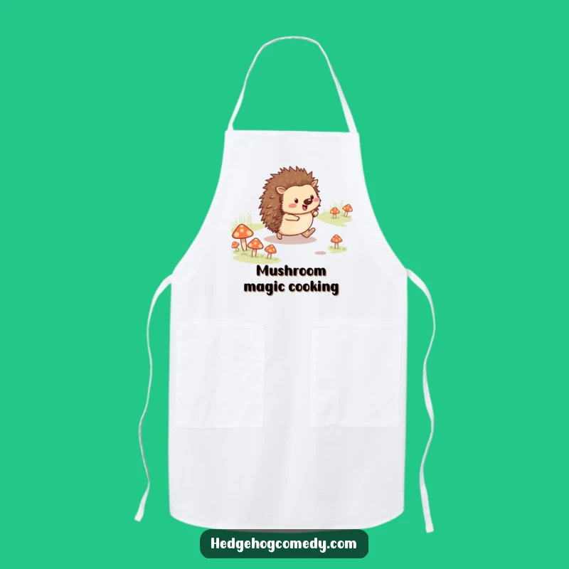 Funny Hedgehog Skipping Apron: Cook Up Smiles on Your Path