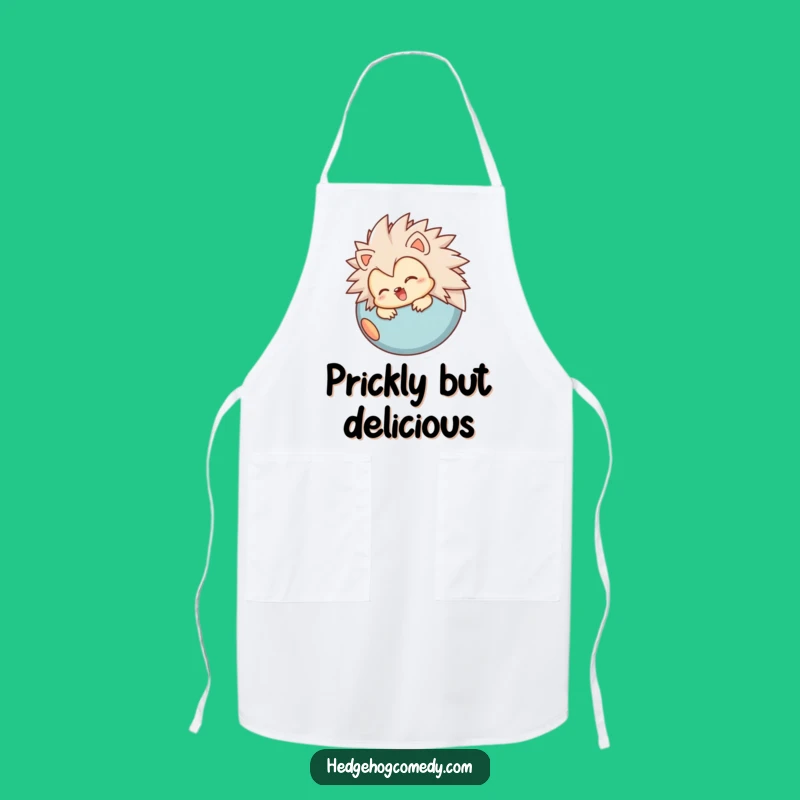Funny Hedgehog Apron: Joyful Rolling Ball, Hilarious Funny Gift for Homebodies