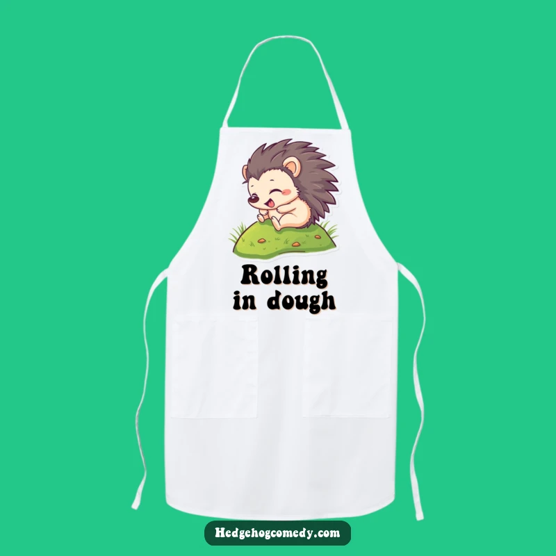 Funny Hedgehog Rolling Apron - Chef's Hilarious Kitchen Gift!