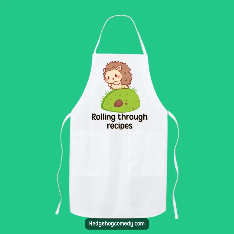 Funny Kawaii Hedgehog Apron: Cook with Rolling Merriment!