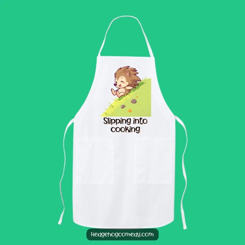 Funny Hedgehog Sliding Apron: Cook with Playfulness, Perfect Funny Gift!