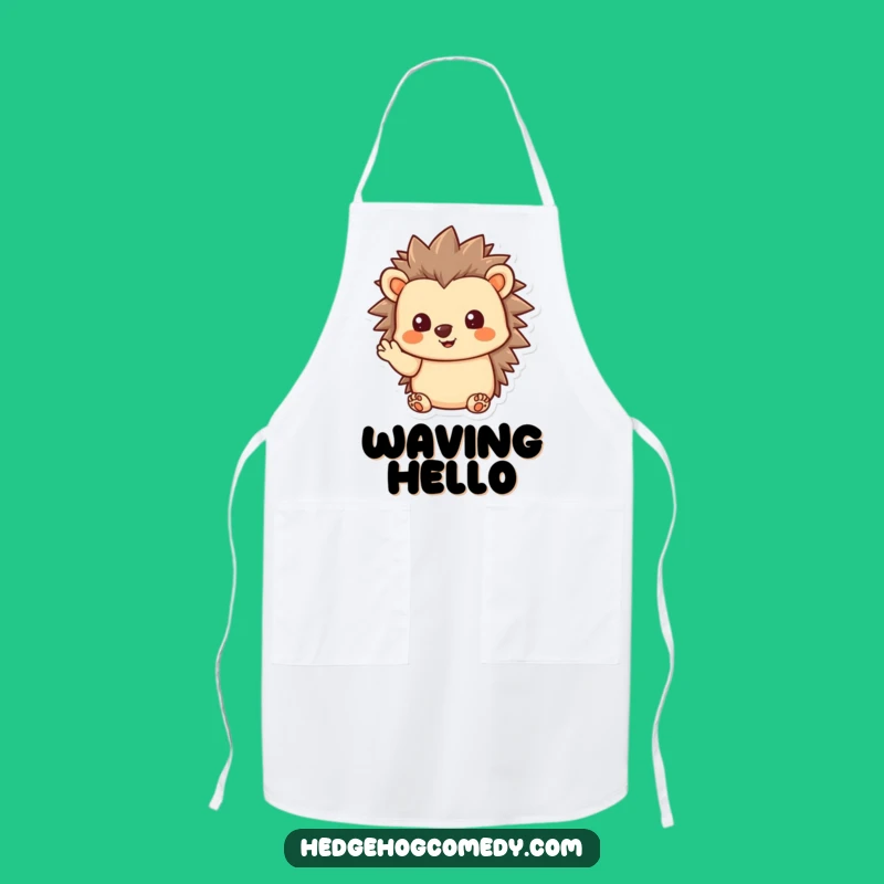 Funny Kawaii Hedgehog Apron - Welcoming Humorous Gift for Hosts
