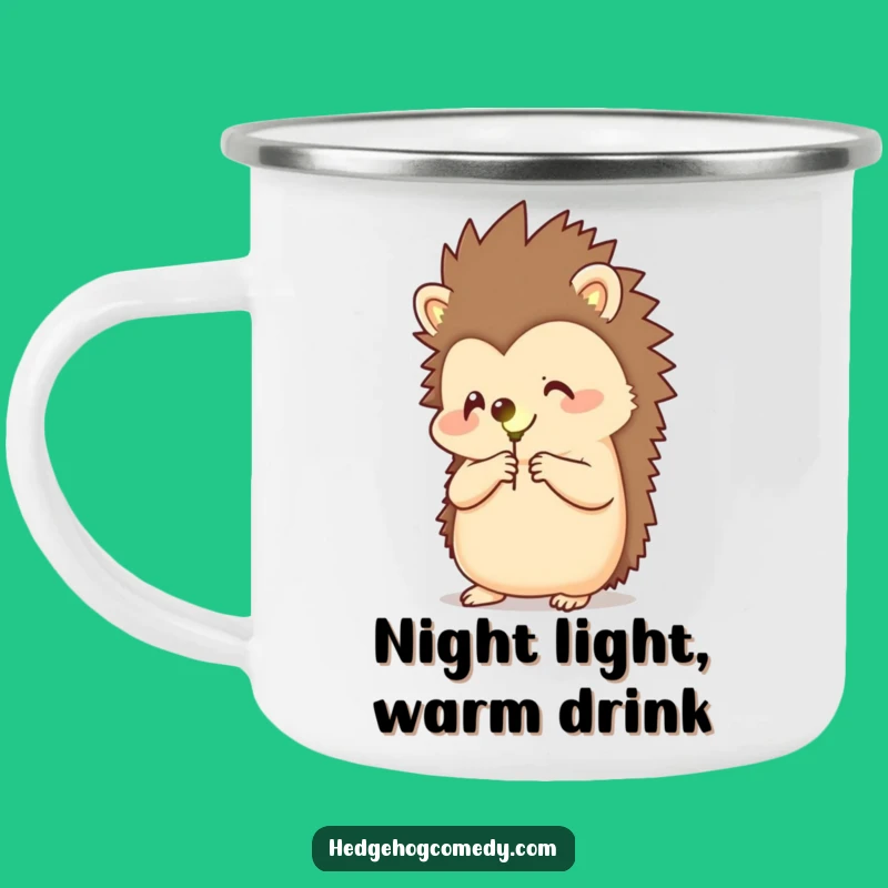 Funny Hedgehog Firefly Camping Mug: Magical Campfire Nights, Gift!