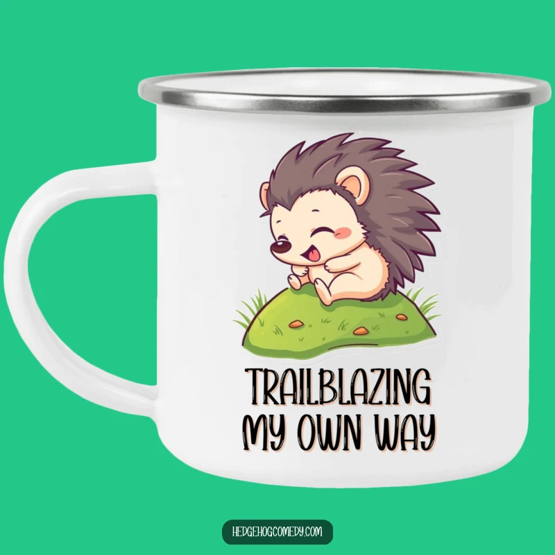 Funny Hedgehog Rolling Camping Mug - Adventure Fuel, Perfect Gift!