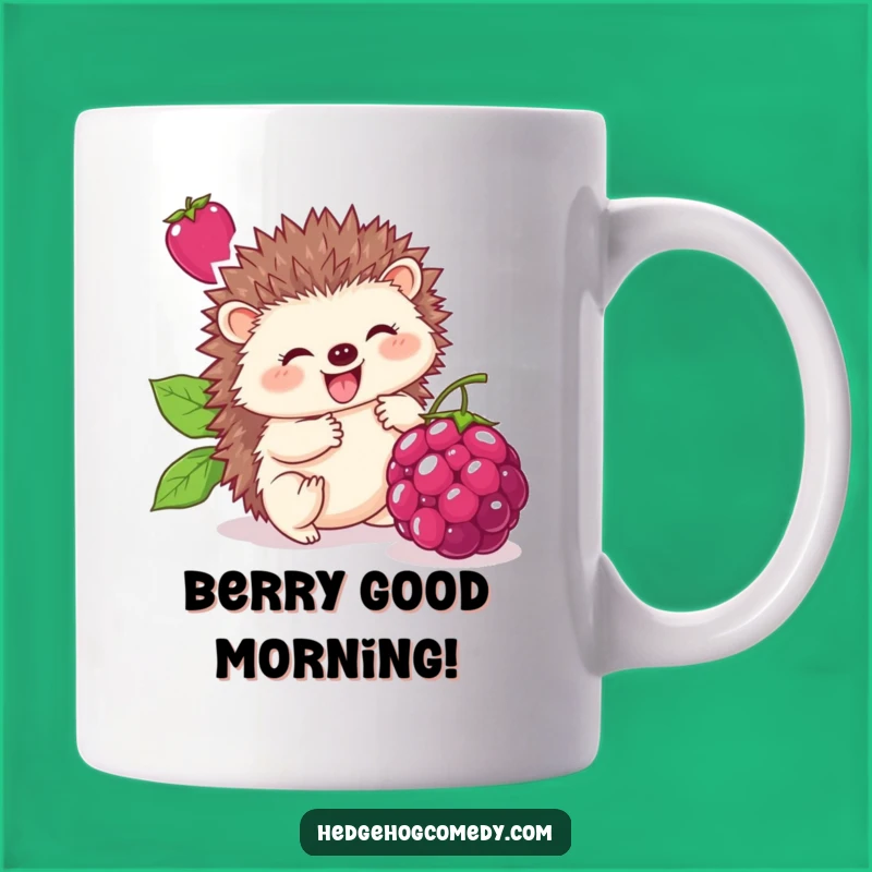 Funny Hedgehog Berry Roller Mug: Cute Prickly Friend's Delightful Treat Gift