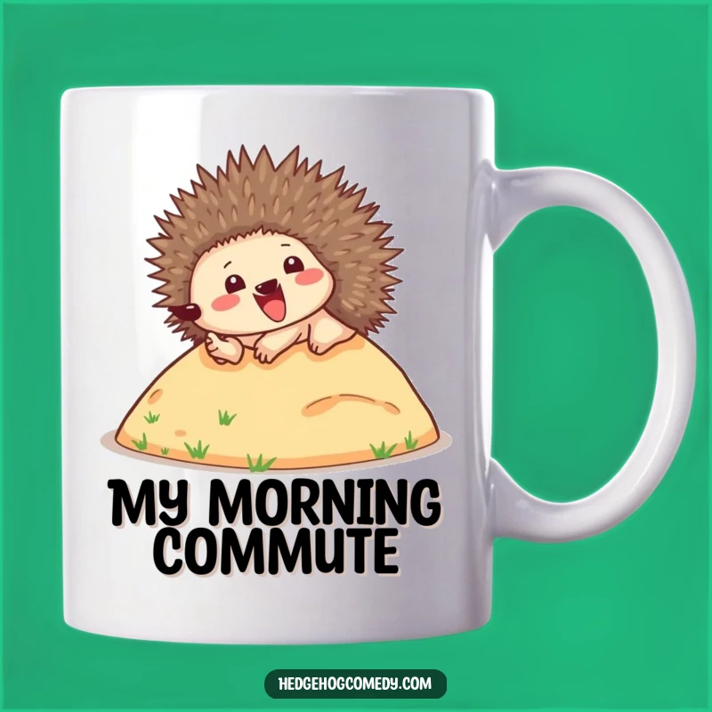 Funny Rolling Hedgehog Mug: Joyful Spiny Friend, Perfect Gift for Nature Lovers