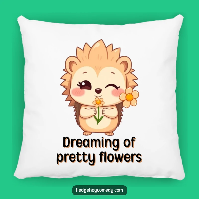 Funny Hedgehog Flower Pillow - Comfy and Sweet Decor Gift