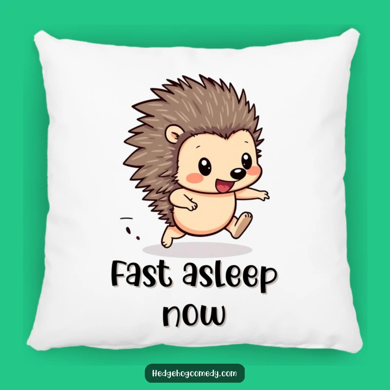Funny Hedgehog Racing Pillow - Soft & Determined Decor, Comfortable Gift