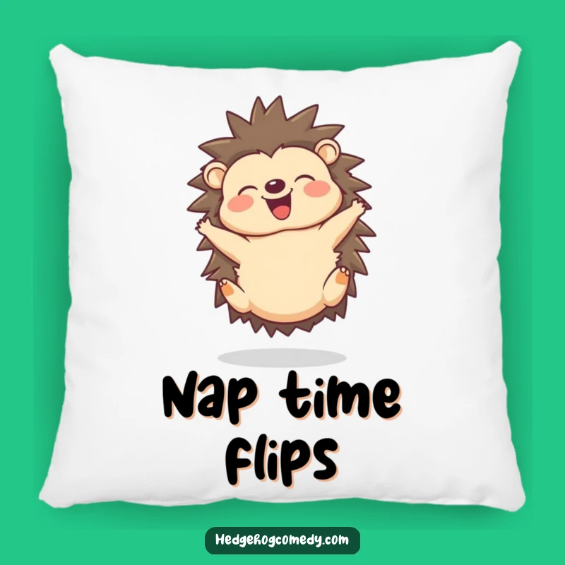 Funny Joyful Hedgehog Pillow - Comfy and Cheerful Decor