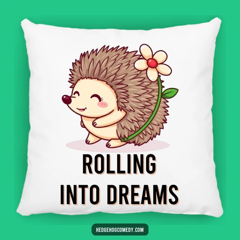Funny Hedgehog Rolling Pillow: Flower Cushion, Soft & Humorous Home Decor Gift
