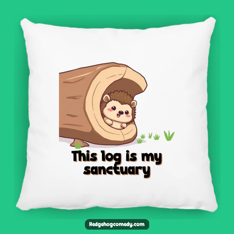 Funny Hedgehog Log Pillow - Comfy Humor for Your Home