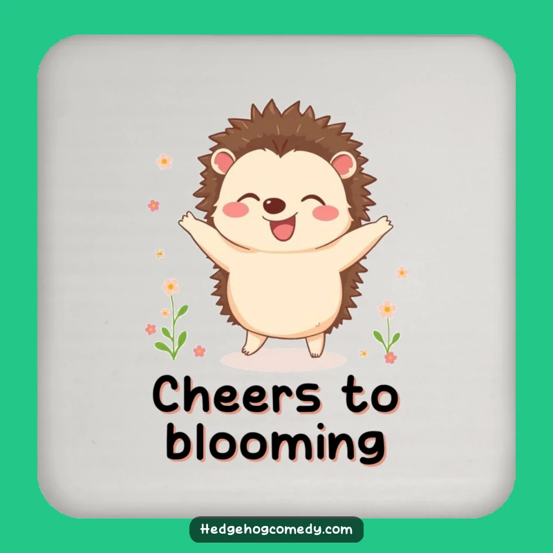 Funny Dancing Hedgehog Coaster: Blooming Protection, Perfect Table Gift