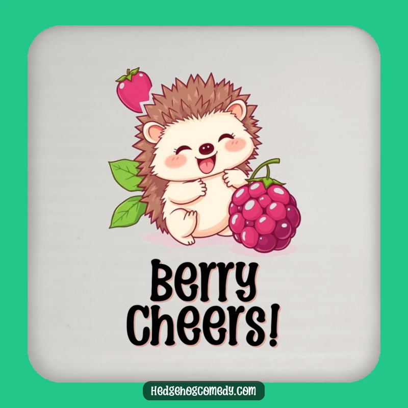 Funny Hedgehog Berry Roller Coaster: Protect Surfaces with Prickly Humor Gift