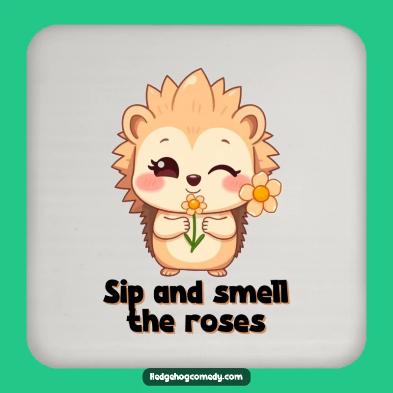 Funny Hedgehog Flower Coasters - Protect Surfaces with Sweetness