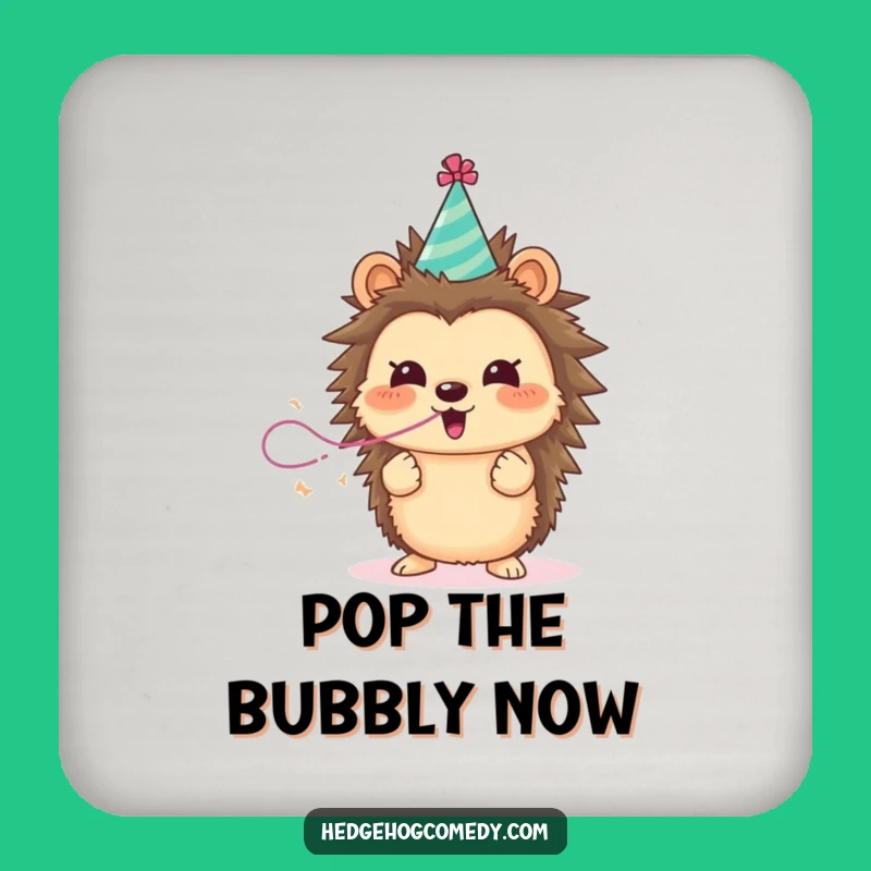 Funny Hedgehog Party Coasters - Hilarious Set to Protect Surfaces