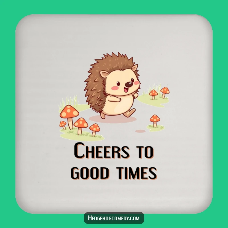 Funny Hedgehog Skipping Coaster: Protect Surfaces with Whimsy