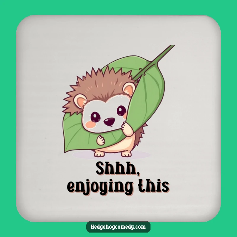 Funny Mischievous Hedgehog Coaster: Protect Surfaces with Playful Charm