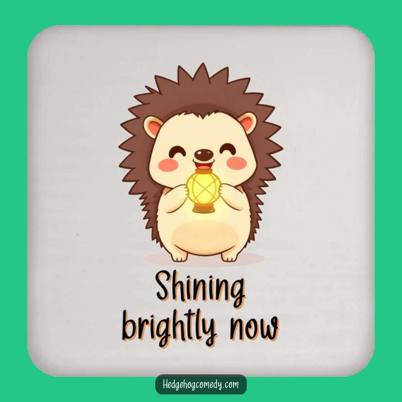 Funny Kawaii Hedgehog Lantern Coasters: Protect Surfaces with Glowing Joy, Gift Set
