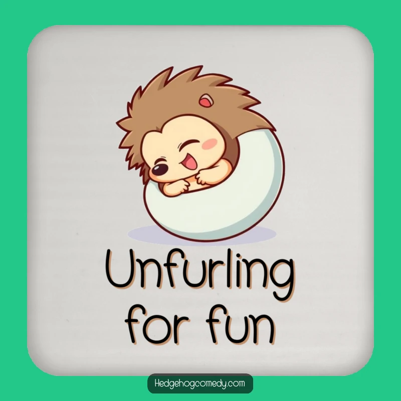 Funny Hedgehog Uncurling Coaster: Surprise Design, Humorous & Cute Table Decor Gift