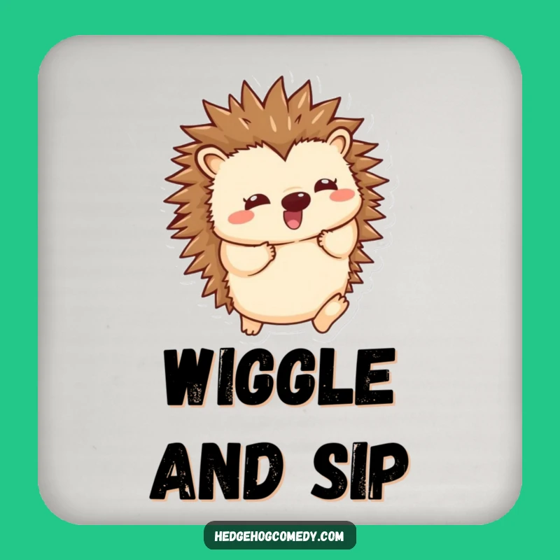 Funny Kawaii Hedgehog Coaster: Playful Spine Wiggle - Protect Surfaces With Fun!