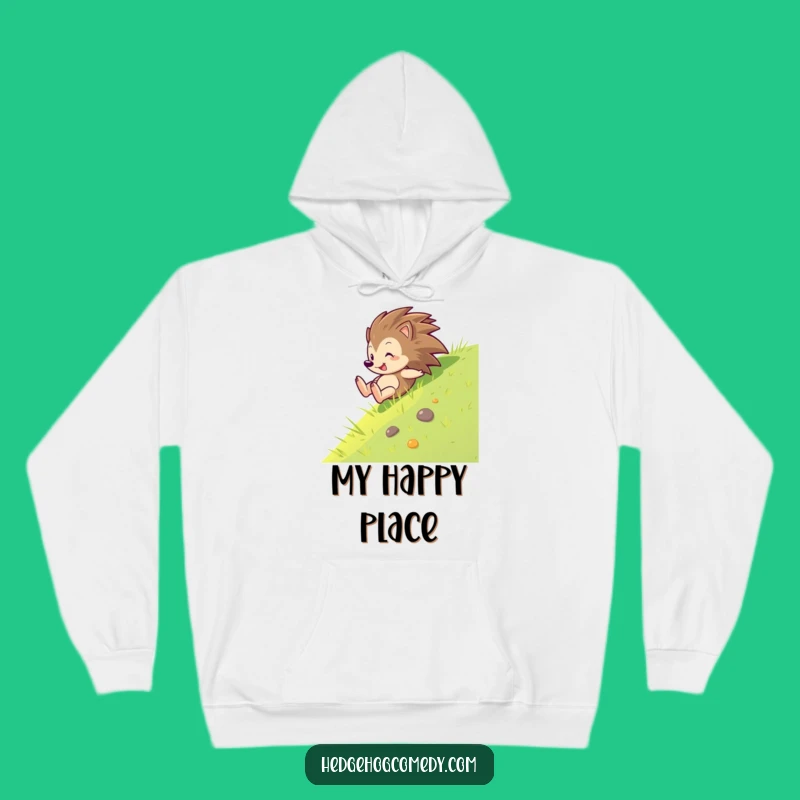 Cozy Funny Hedgehog Sliding Hoodie: Winter Fun & Laughter, Great Gift!