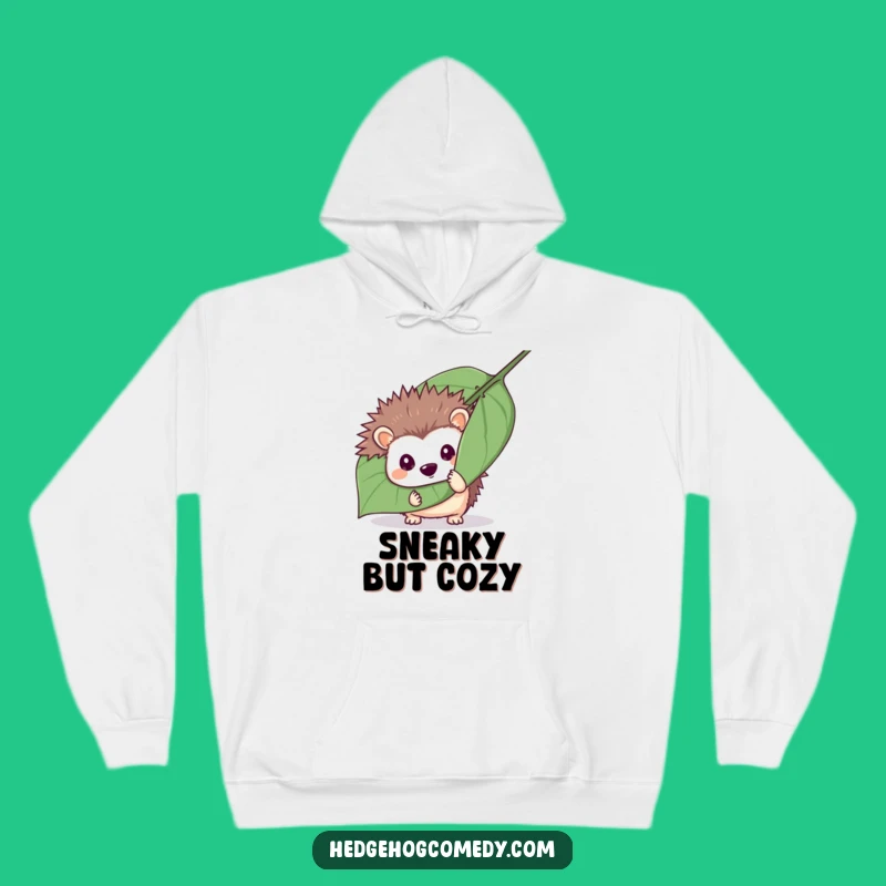 Cozy Funny Mischievous Hedgehog Hoodie: Stay Warm with Hidden Fun