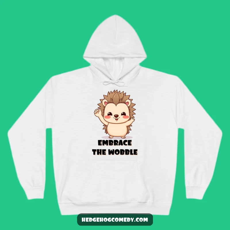 Cozy Funny Hedgehog Waving Hoodie: Embrace Warmth & Whimsy!
