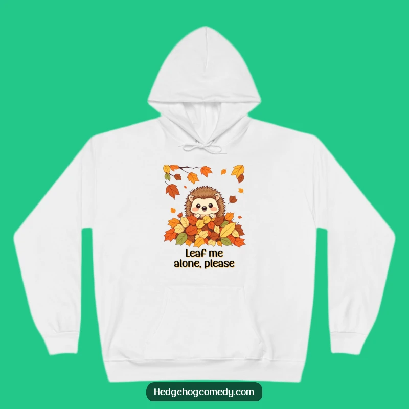 Funny Peeking Hedgehog Hoodie: Cozy Autumn Kawaii Comfort, A Hilarious Gift for Fall Fans