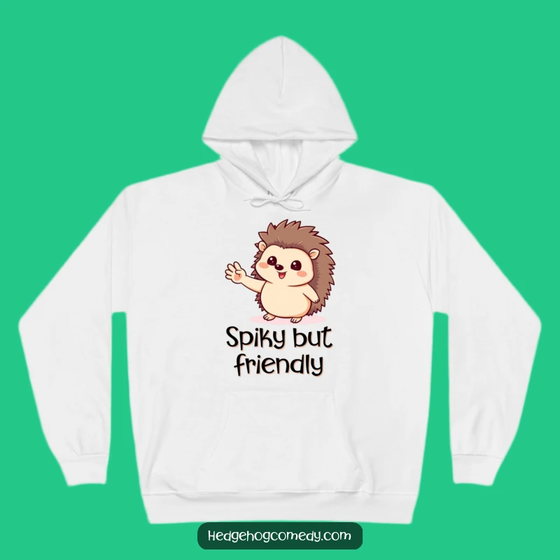Cozy Funny Hedgehog Hoodie - Warm & Cute Waving Animal Gift