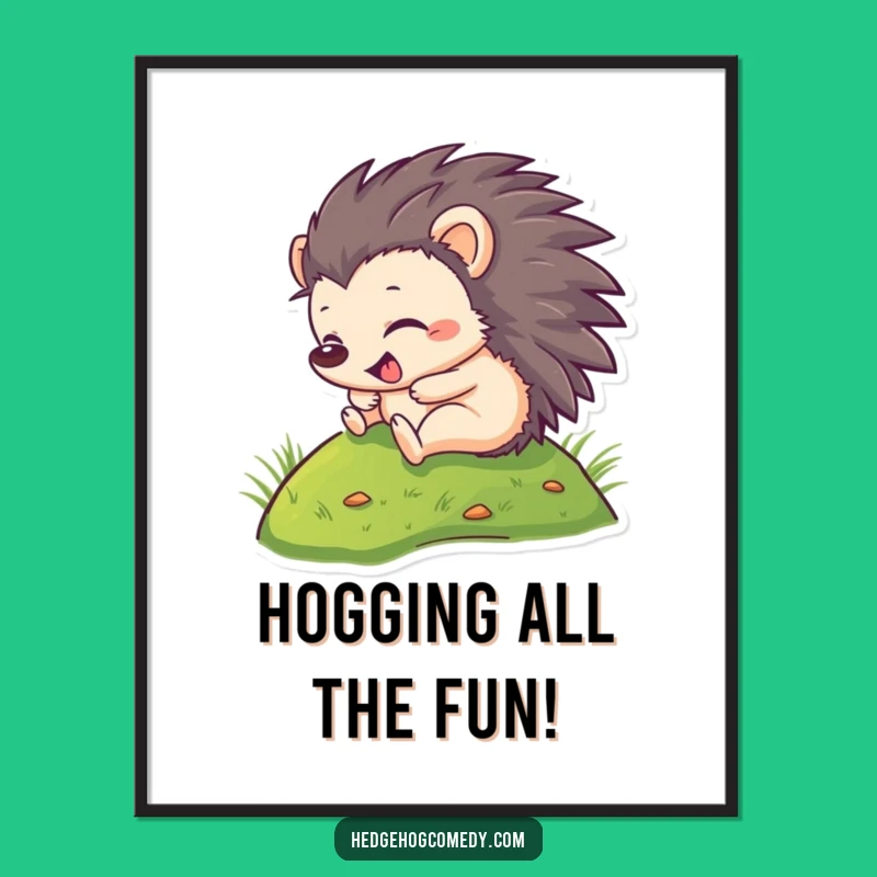 Funny Hedgehog Wall Art Free Printable: Rolling Fun Downloadable Decor!