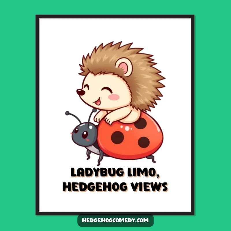 Free Printable Hedgehog Ladybug Art - Adorable Downloadable Wall Decor for Any Room!