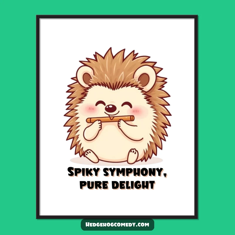 Free Printable Hedgehog Flute Art - Whimsical Downloadable Wall Decor for Your Space!