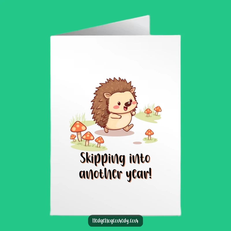 Free Printable Hedgehog Path Birthday Card - Joyful Downloadable Gift for a Happy Celebration!