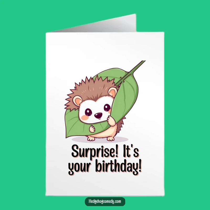 Free Printable Hedgehog Hide Birthday Card - Playful Downloadable Gift for Surprising Fun!