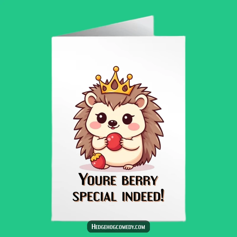 Celebrate any achievement with this FREE printable congratulations card featuring a crowned hedgehog. Print at home for a quick and funny DIY gift of good cheer.