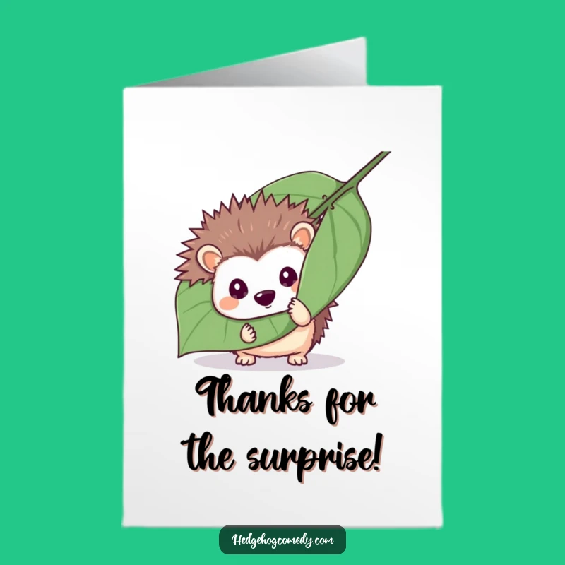 Free Printable Hedgehog Hide Thank You Card - Charming Downloadable Gift for Surprise Gratitude!
