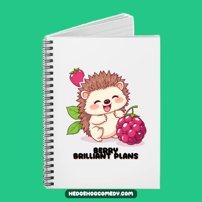 Funny Hedgehog Berry Roller Notebook: Cute Prickly Friend's Journal Gift