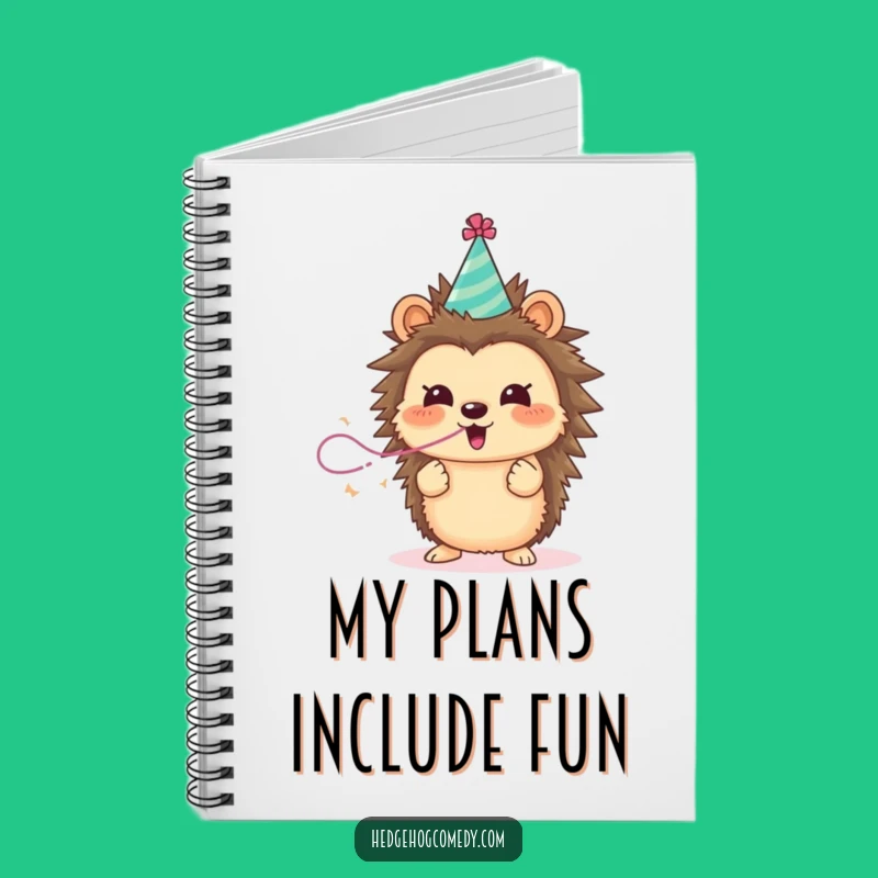 Funny Hedgehog Party Notebook - Hilarious Journal for Ideas