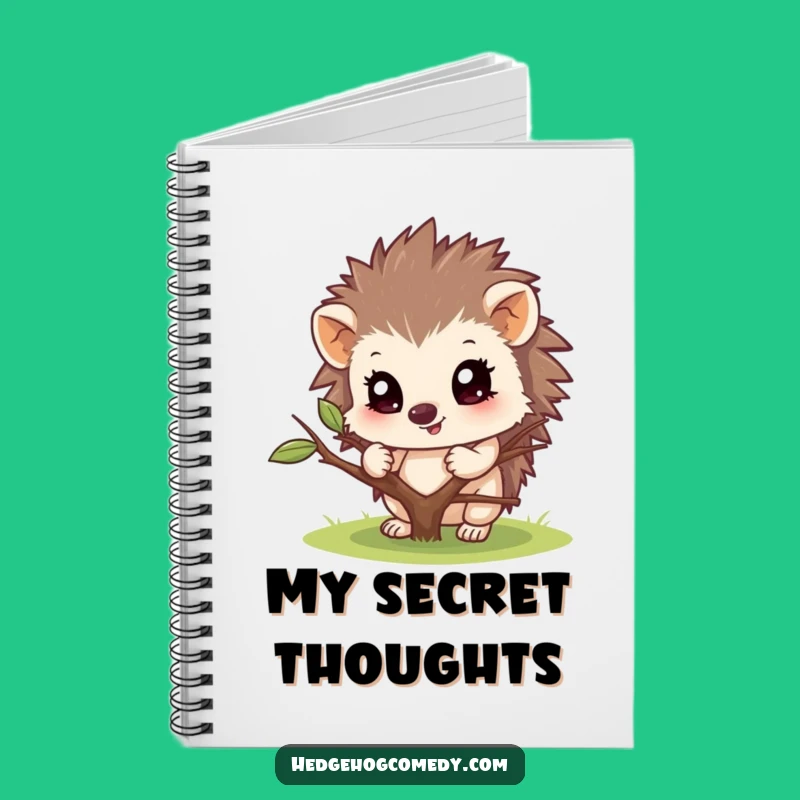 Funny Hedgehog Peeking Notebook: Jot Down Secrets with Playful Charm!