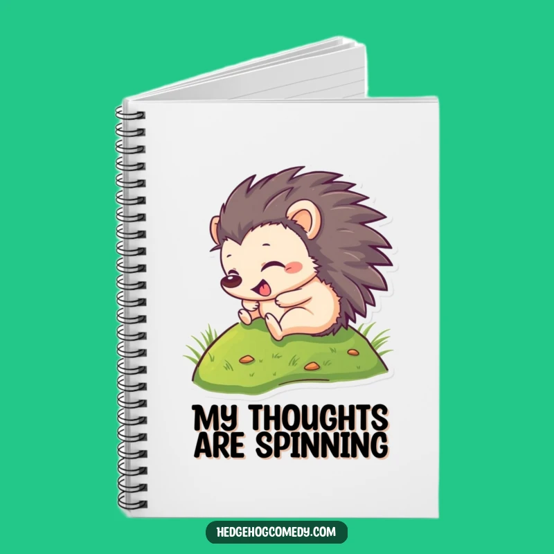 Funny Hedgehog Rolling Notebook - Jot Down Laughs, Perfect Gift!