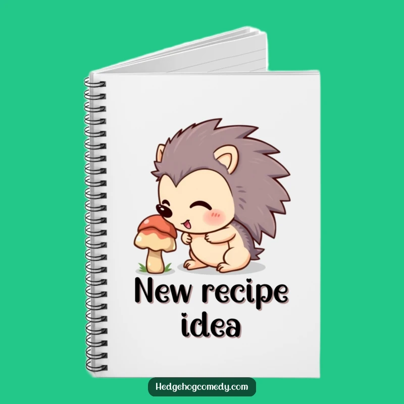 Funny Hedgehog Sniffing Mushroom Notebook: Explore Journal, Hilarious Nature Lover Gift