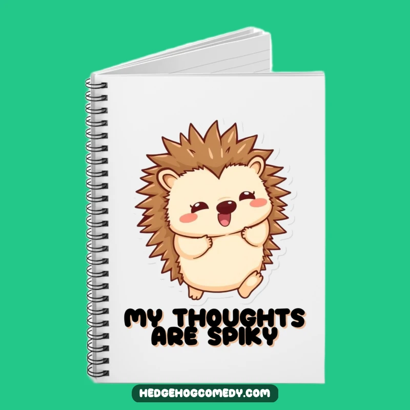 Funny Kawaii Hedgehog Notebook: Playful Spine Wiggle - Jot Down Funny Ideas!