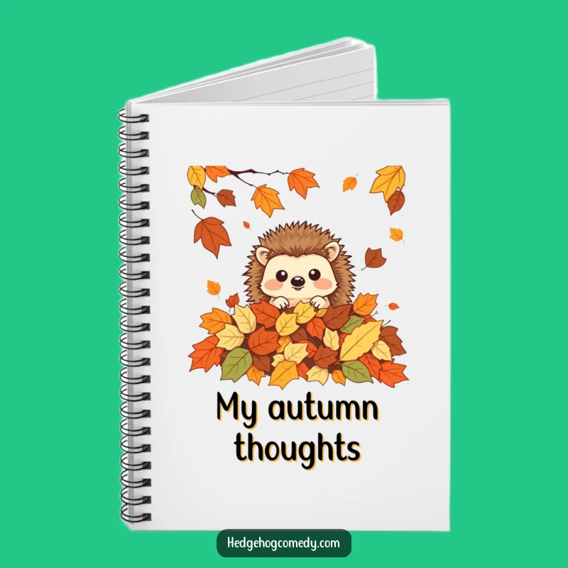 Funny Peeking Hedgehog Notebook: Autumn Kawaii Journal, A Hilarious Gift for Writers