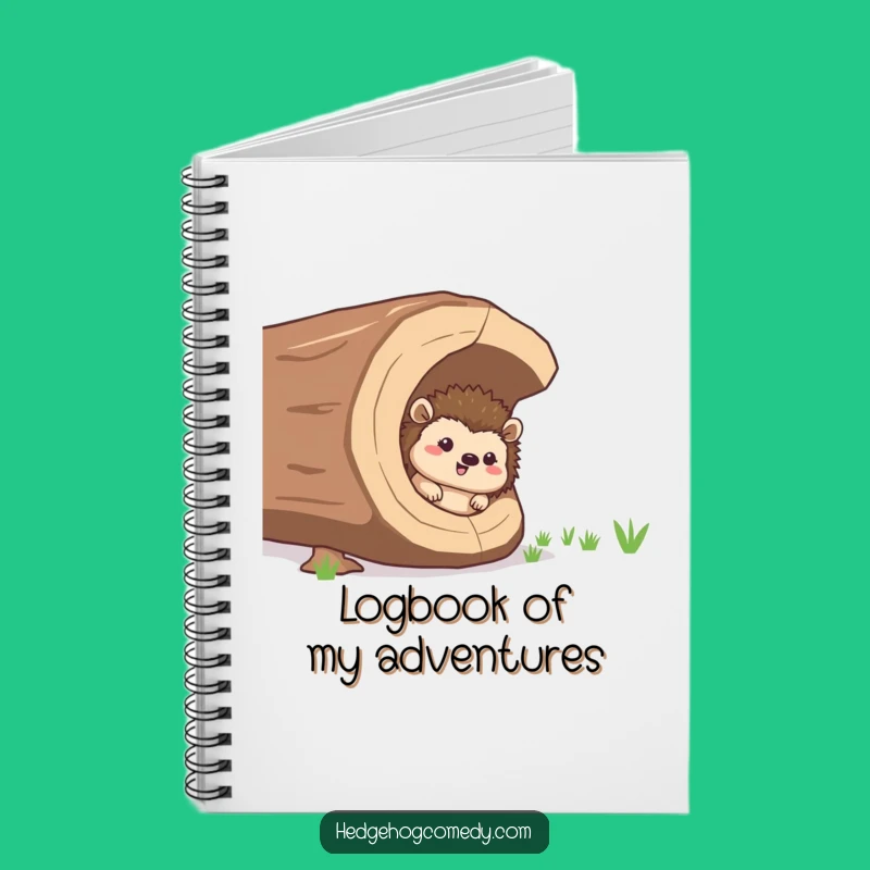 Funny Hedgehog Secret Log Notebook - Journal Your Giggles