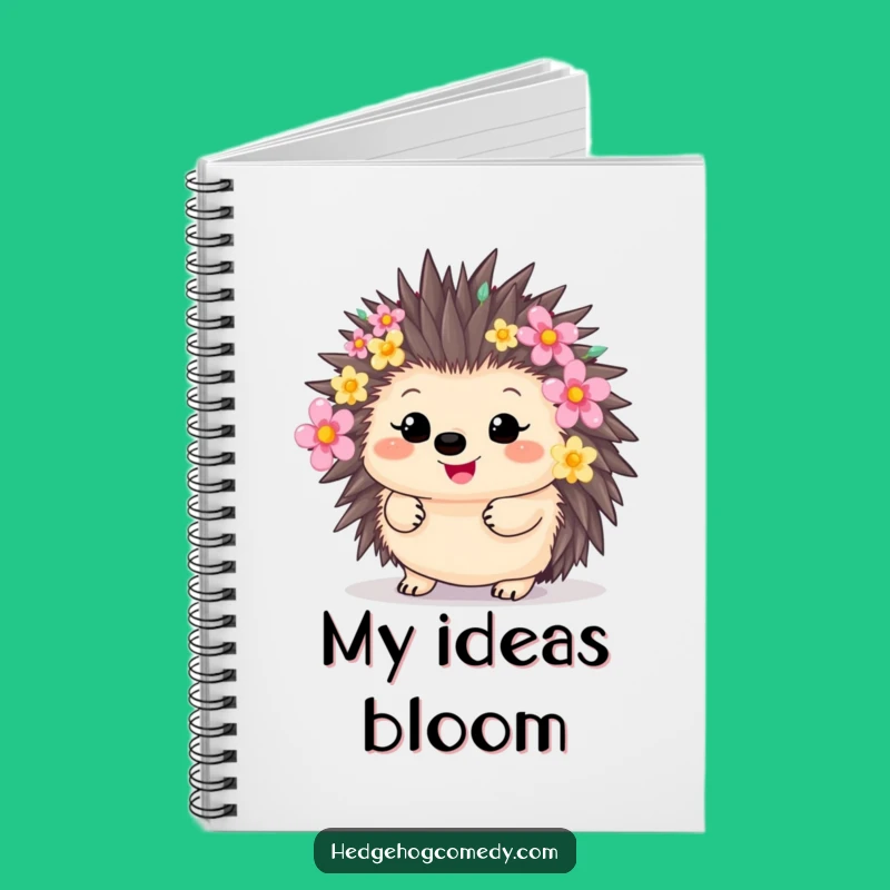 Funny Flower Hedgehog Notebook: Kawaii Animal Journal, A Hilarious Gift for Writers