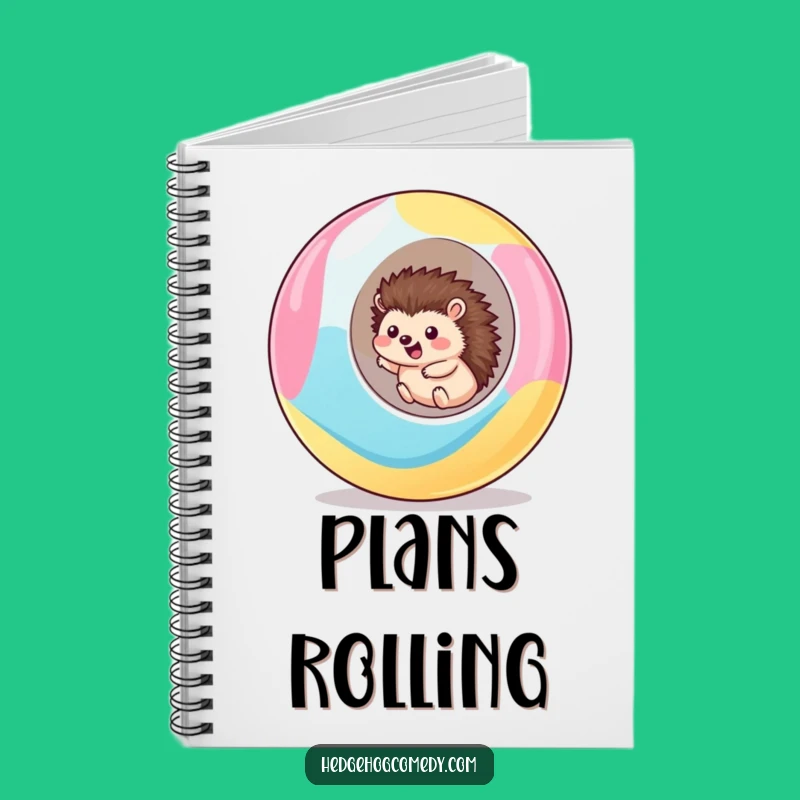 Funny Rolling Hedgehog Notebook: Cute Kawaii Journal for Adventures